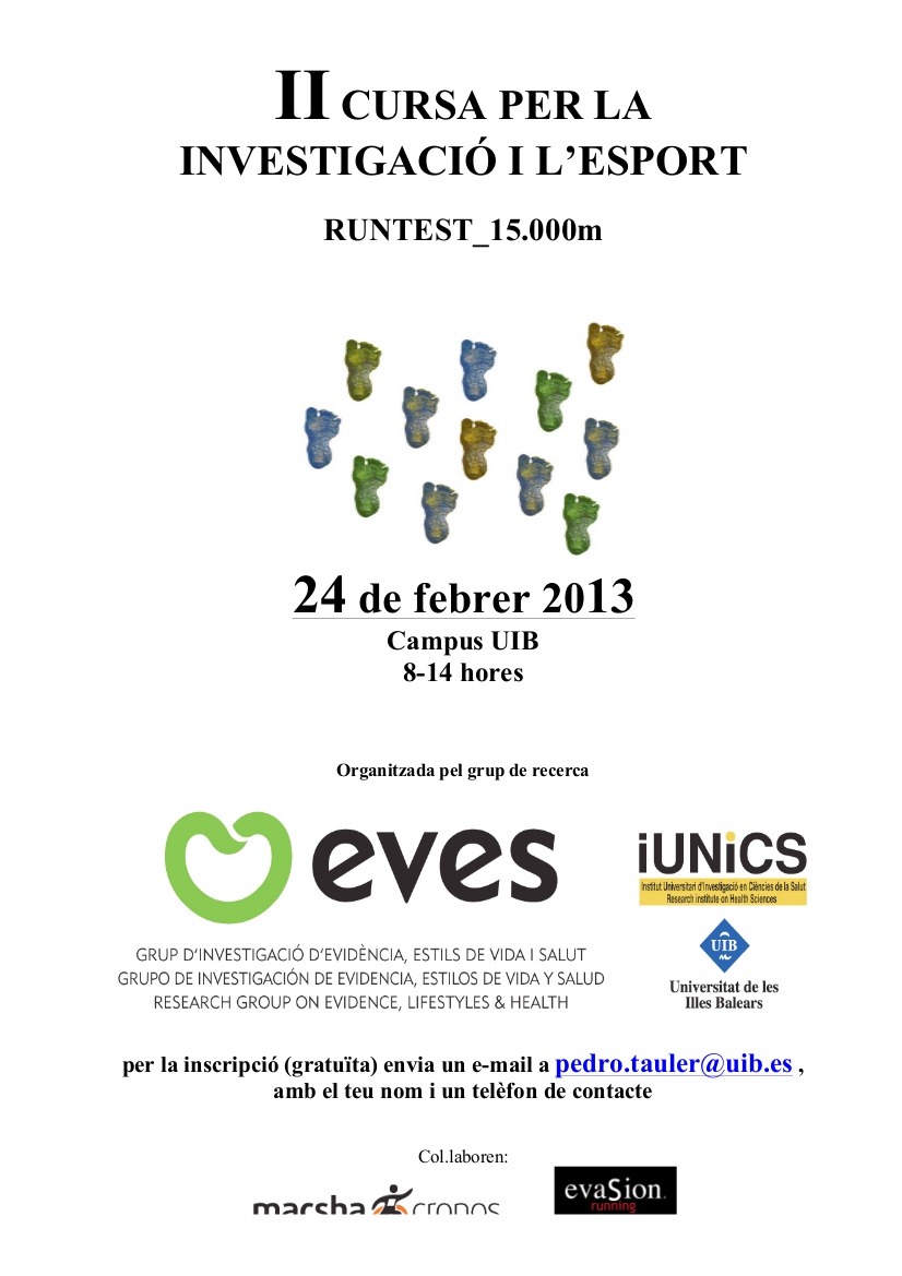 II CARRERA PARA LA INVESTIGACIÓN Y EL DEPORTEII CARRERA PARA LA INVESTIGACIÓN Y EL DEPORTE